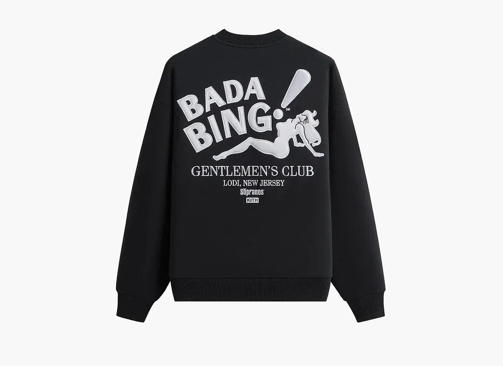 Kith x The Sopranos Bada Bing Nelson Crewneck Black