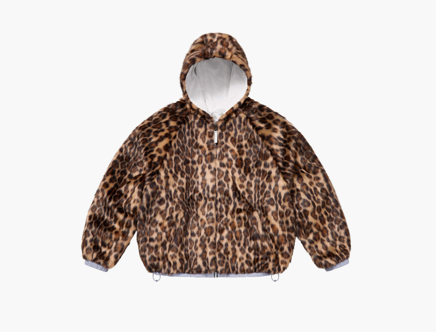 Supreme Faux Fur Reversible Hooded Track Jacket  "White" 