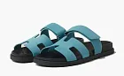 Hermes Chypre Slide Slippers WMNS Blue