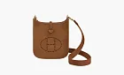 HERMES Brown Leather Shoulder Bag Brown