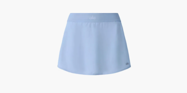 Alo Yoga Match Point Tennis Skirt Seashell Blue 