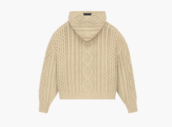 Fear of God Essentials Cable Knit Hoodie Gold Heather 