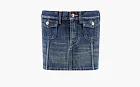 Celine Mini Skirt In Dark Union Wash Denim