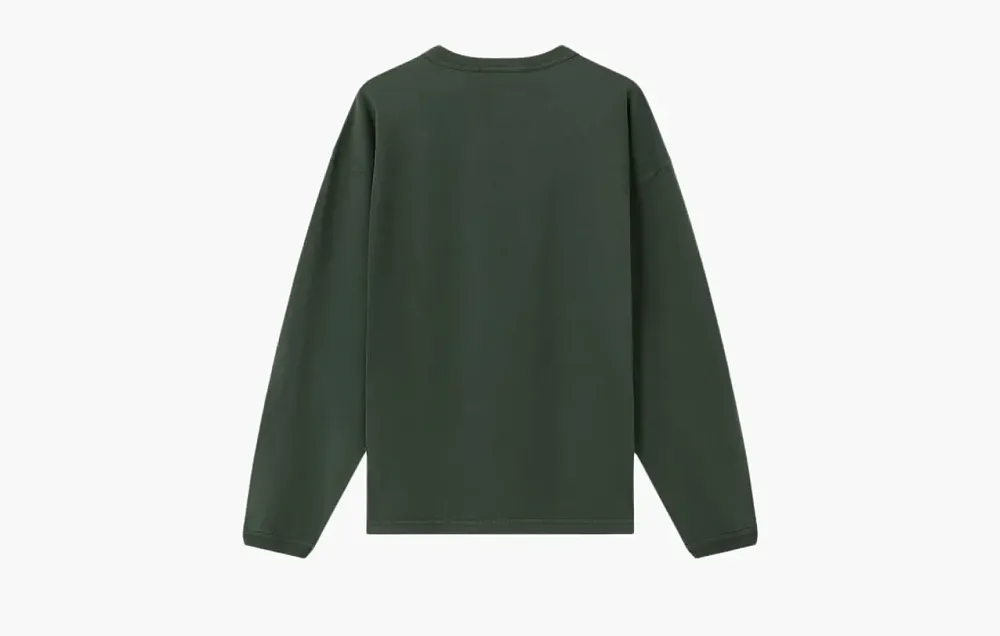 Stone Island Combed Organic Cotton Long-Sleeve T-Shirt Green