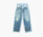 Acne Studios 1981 Trompe L'oeil Wide Leg Jeans Mid Blue
