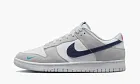 Nike Dunk Low White Grey Navy Aqua Mini Swoosh