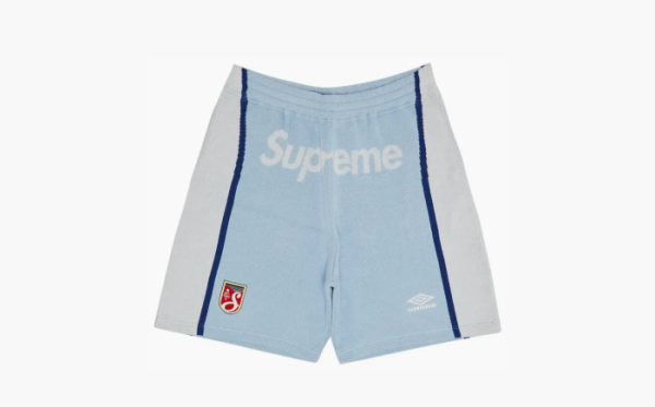 Supreme x Umbro Knit Soccer Short Light Blue  Supreme x Umbro Knit Soccer Short Light Blue