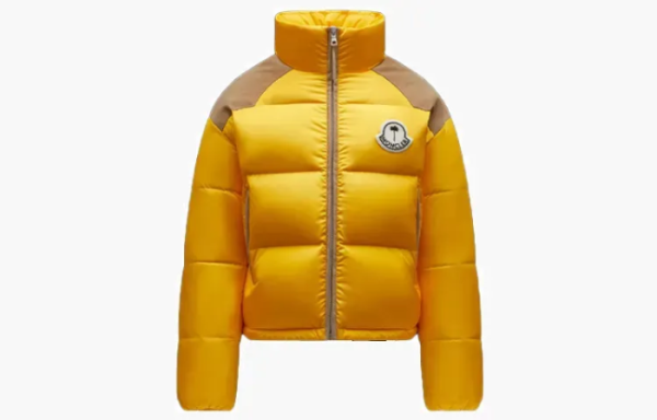 Moncler x Palm Angels Kelsey Short Down Jacket Mustard Yellow 