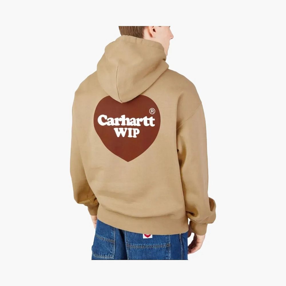 Carhartt WIP Heart Logo Hooded Sweatshirt Tan