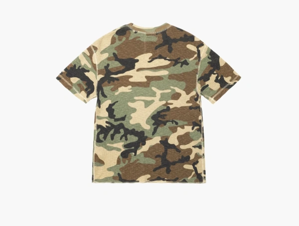 Stussy Pigment Dyed Short-Sleeve Thermal  Camo  Stussy Pigment Dyed Short-Sleeve Thermal  Camo