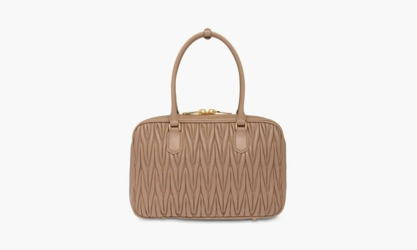 Miu Miu Matelassé Nappa Leather Arcadie Bag Sand Beige 