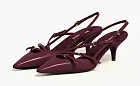 Miu Miu Patent Leather Slingbacks With Buckles Crimson