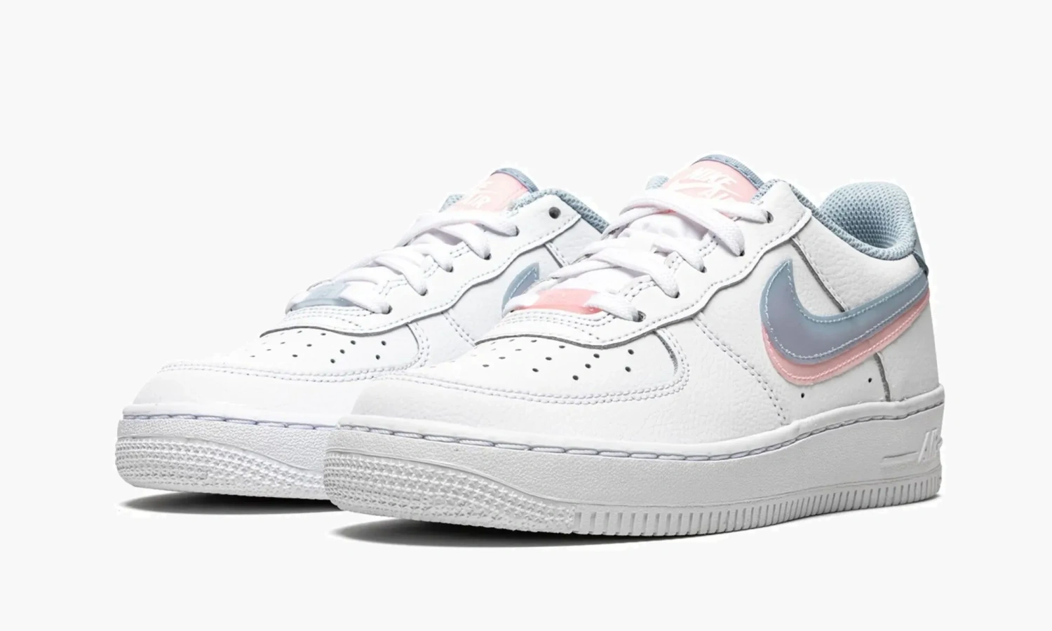 Air Force 1 LV8 GS "Double Swoosh - White / Blue / Pink" 