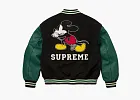 Supreme x Number (N)Ine x Mickey Mouse Varsity Jacket Black