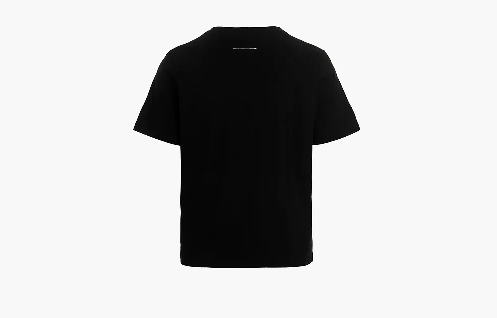 MM6 Maison Margiela Destroyed Logo Print T-Shirt Black