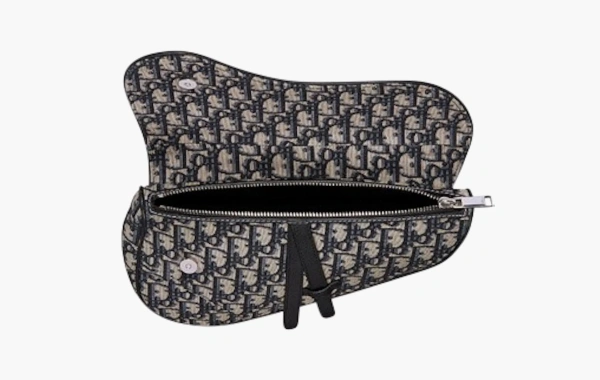 Dior Oblique Saddle Bag Ecru Blue 