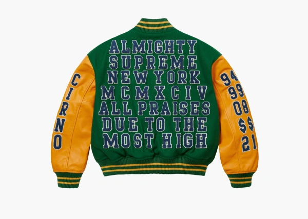 Supreme Praises Varsity Jacket Green 