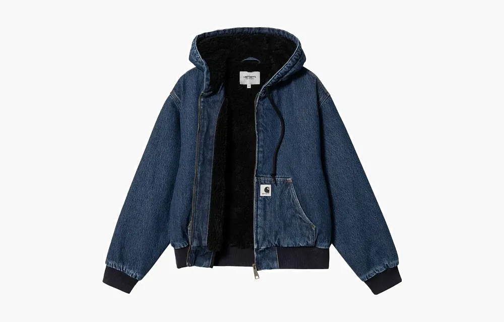 Carhartt WIP Elliot Hooded Denim Jacket Blue