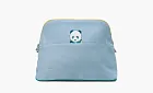 Hermès Bolide Cotton And Polyurethane Handheld Makeup Bag Blue