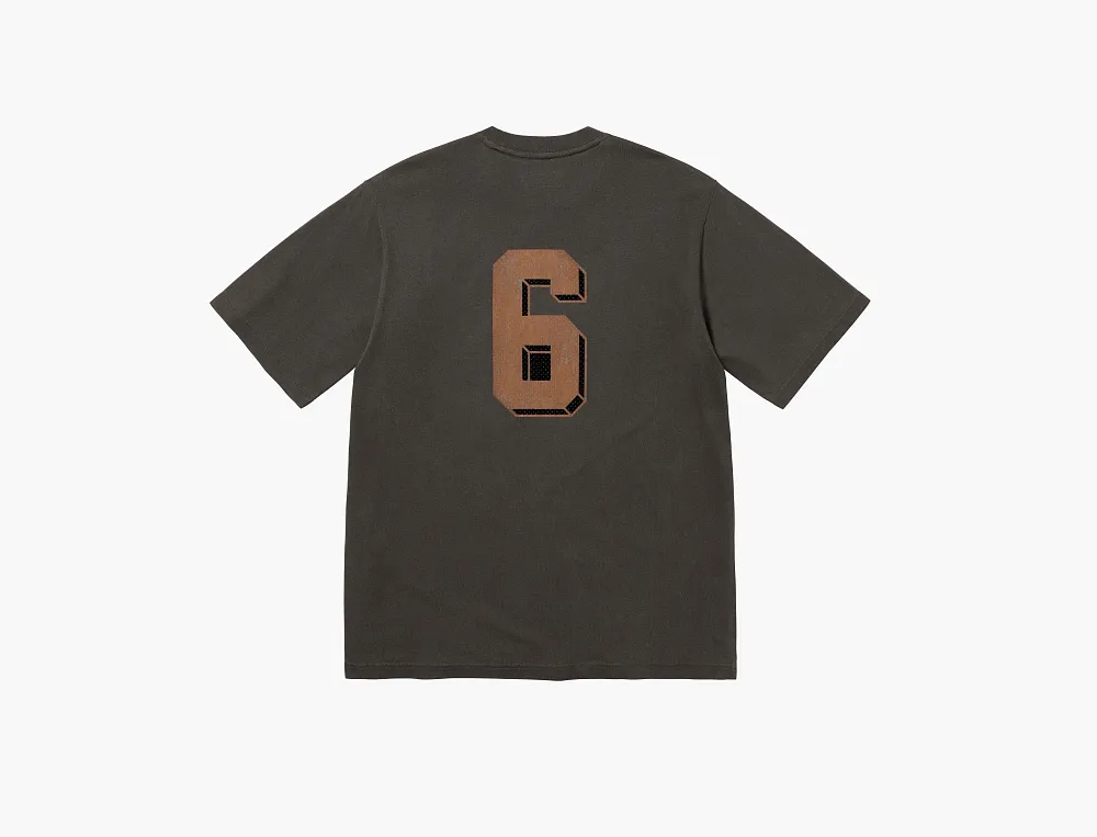 Supreme Flocked Washed S/S Top Black