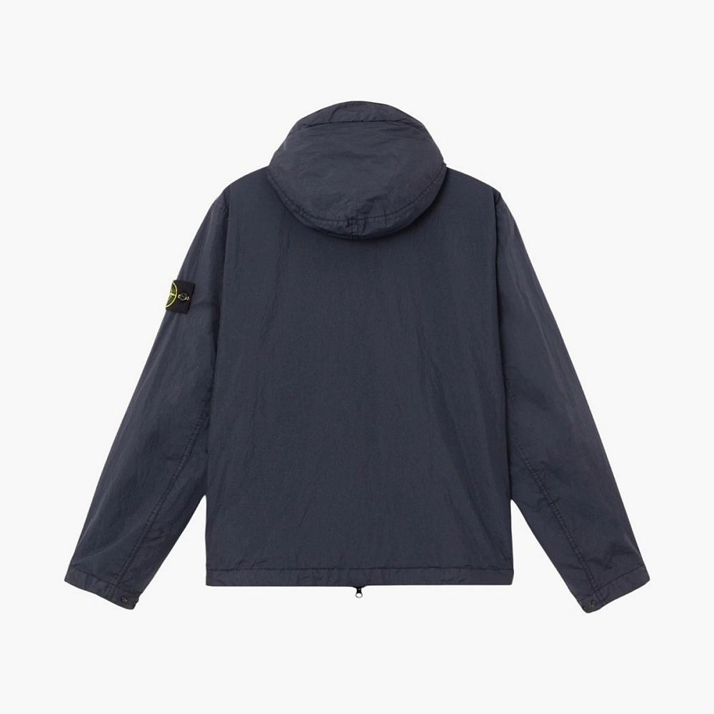 Stone Island Crinkle Reps NY Hooded Jacket Navy Blue
