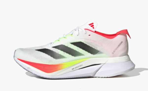 Adidas Adizero Boston 12 White Black Lucid Red 