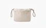 HERMES Garden Party Canvas With Calfskin Insert Clutch Beige 
