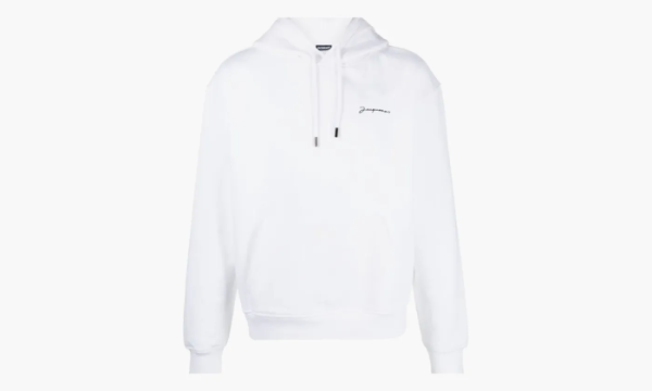 Jacquemus Le Sweatshirt Brode Embroidered Logo Hoodie White 