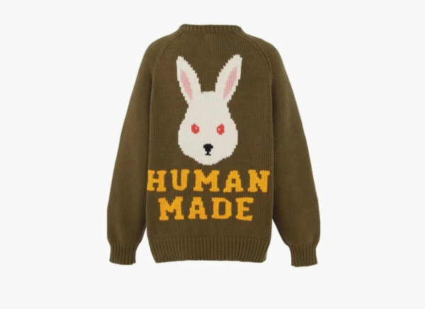 Human Made Raglan Knit Sweater Green 