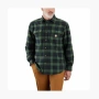Carhartt 106356 Loose Fit Heavyweight Flannel Long-Sleeve Plaid Shirt Loose Fit 