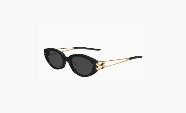 Gentle Monster Metal Acetate Cat's Eye Sunglasses Men's Black 