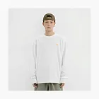 Carhartt WIP Chase Logo Long Sleeve White