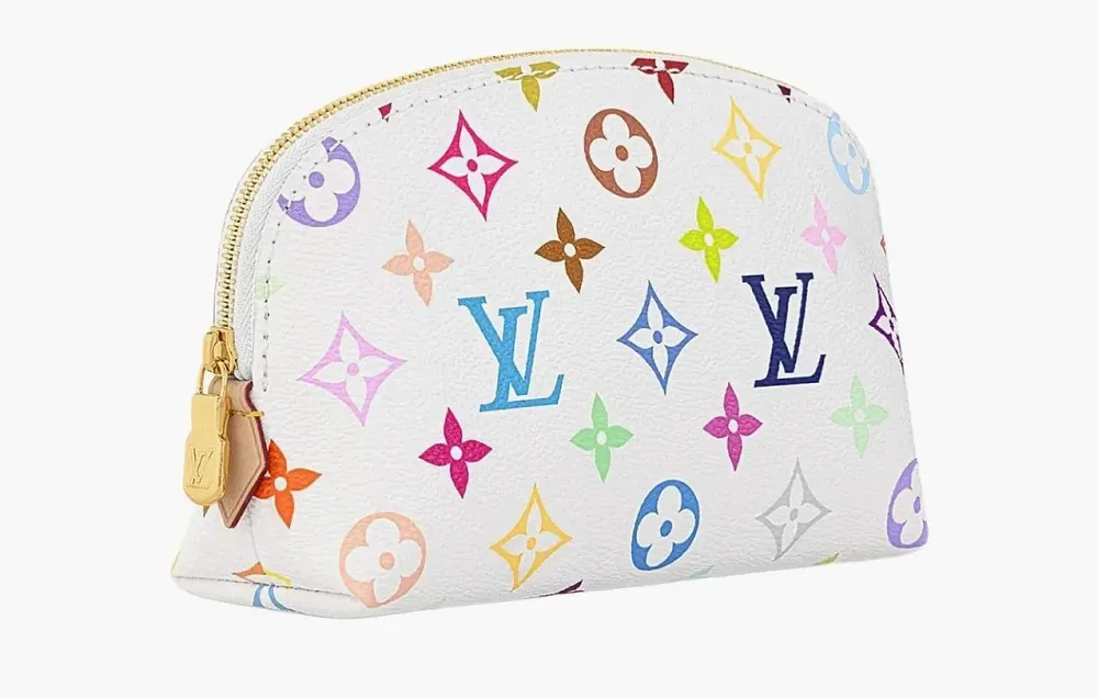Louis Vuitton x TM Monogram Multicolor Cosmetic Pouch PM White