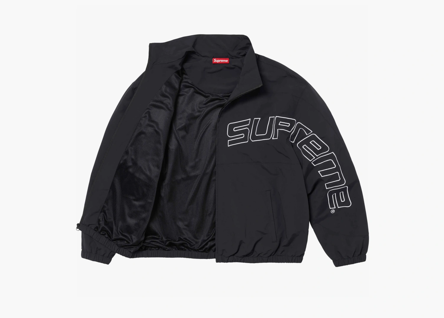 Supreme Curve Track Jacket  Black 