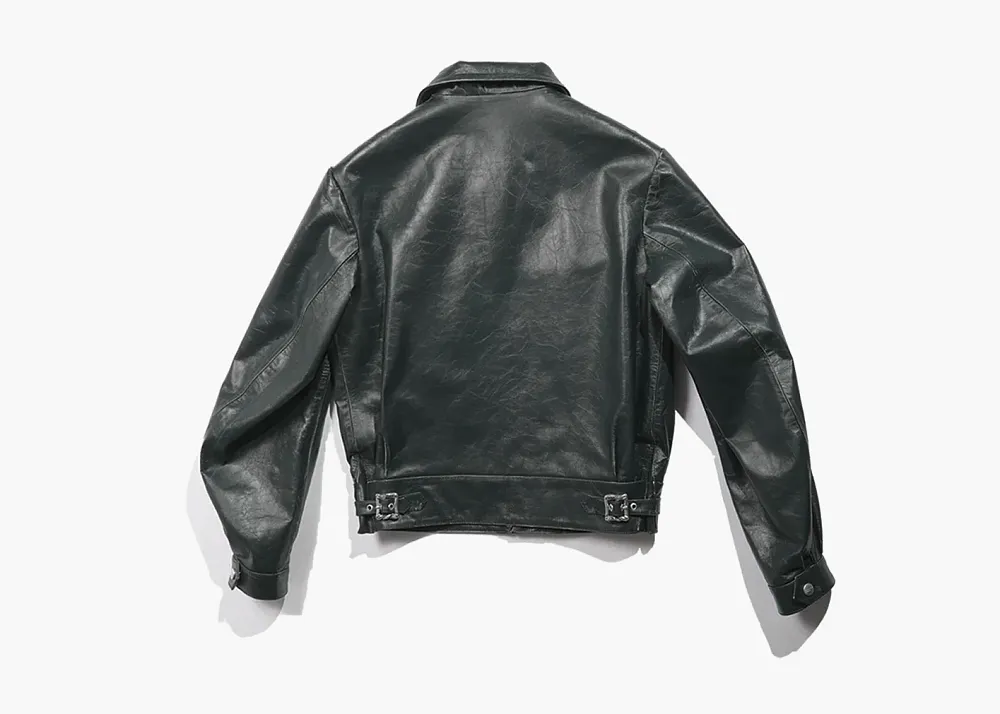 Enfants Riches Deprimes Scorpio Rising Leather Jacket Deep Green