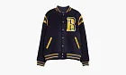 RHUDE American Spirit Lighting Bomber Jacket Navy / Mustard Yellow