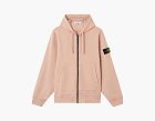 Stone Island Organic Cotton Fleece Hooded Sweatshirt Plaster Pink