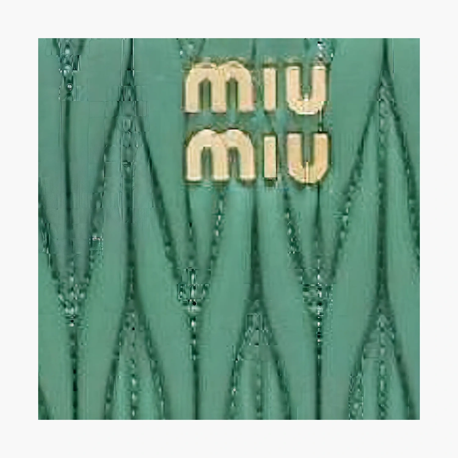 Miu Miu Bifold Wallet Matelassè "Green" 