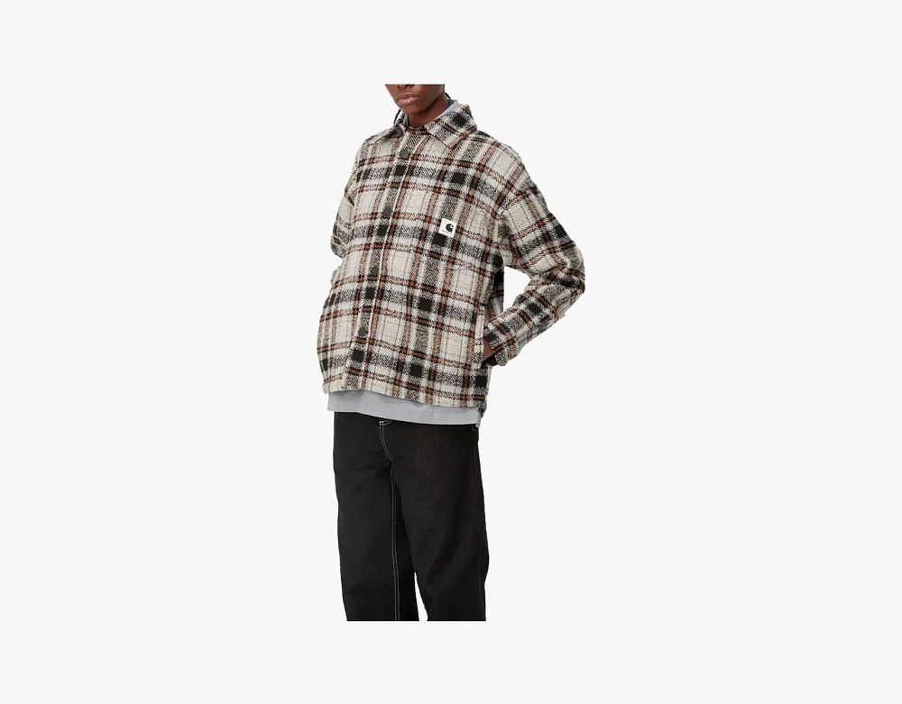 Carhartt WIP Check Flannel Overshirt Brown