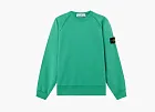 Stone Island Organic Cotton Fleece Crewneck Sweatshirt Malachite