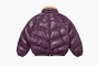 Supreme x Schott Chevron Leather Down Puffer Jacket Purple 