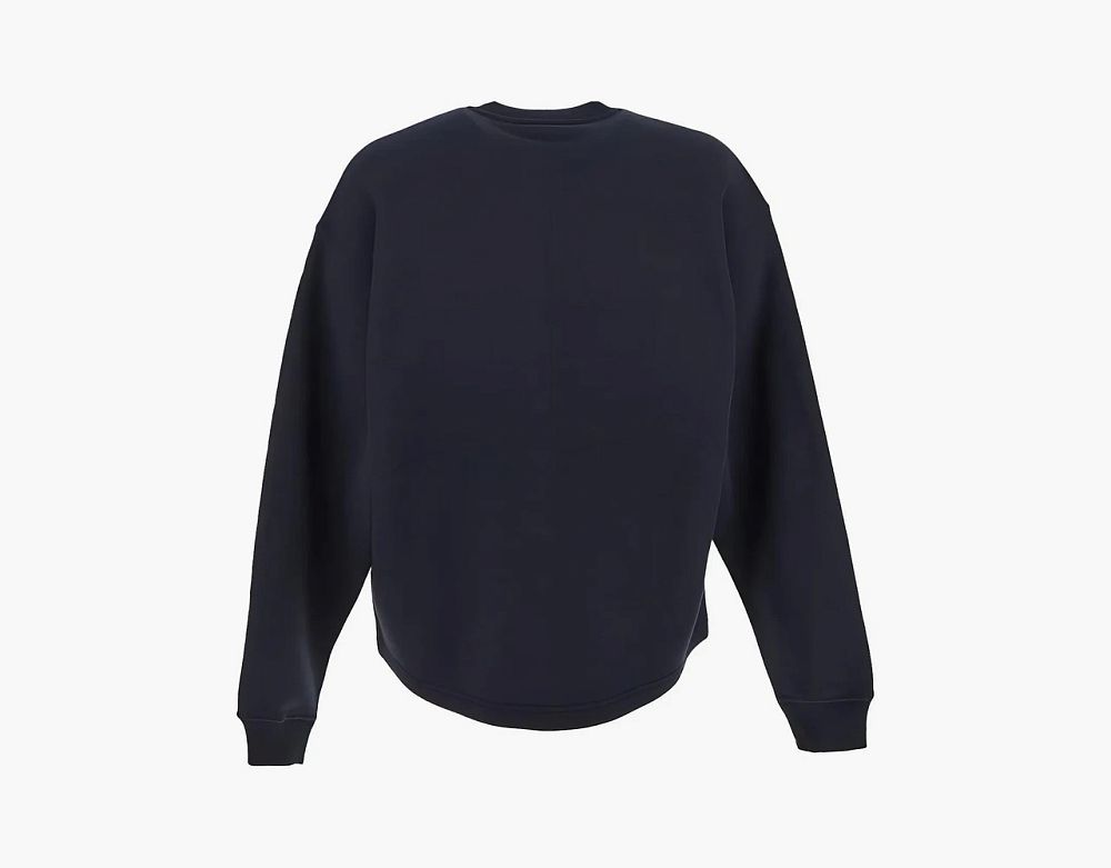 Stone Island Marina Cotton Fleece Crewneck Sweatshirt Navy Blue