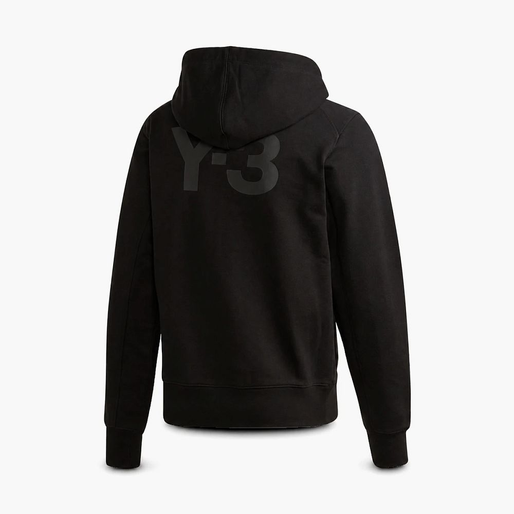 Y-3 Logo Full-Zip Hoodie Black