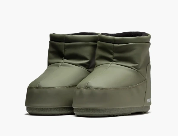 Moon Boot No Lace Rubber Boot Khaki 