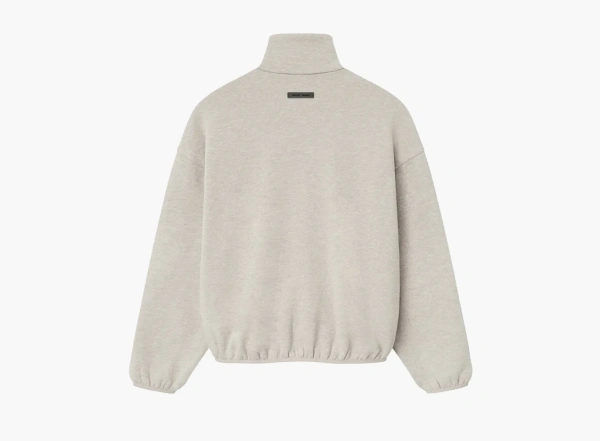 Fear of God Essentials Modern Fleece Track Jacket With Piping Heather Stone/Cloud White 