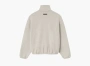 Fear of God Essentials Modern Fleece Track Jacket With Piping Heather Stone/Cloud White 