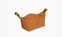 HERMES Bride a Brac Cotton Storage Bag "Brown" 
