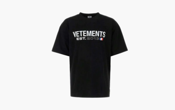 Vetements Flag Logo T-shirt Black 