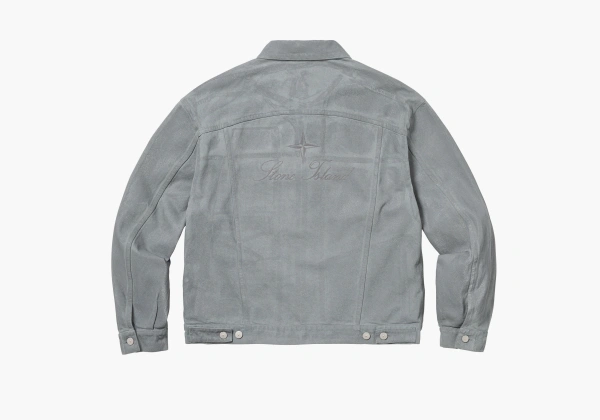 Supreme x Stone Island Denim Trucker Jacket Reflective 