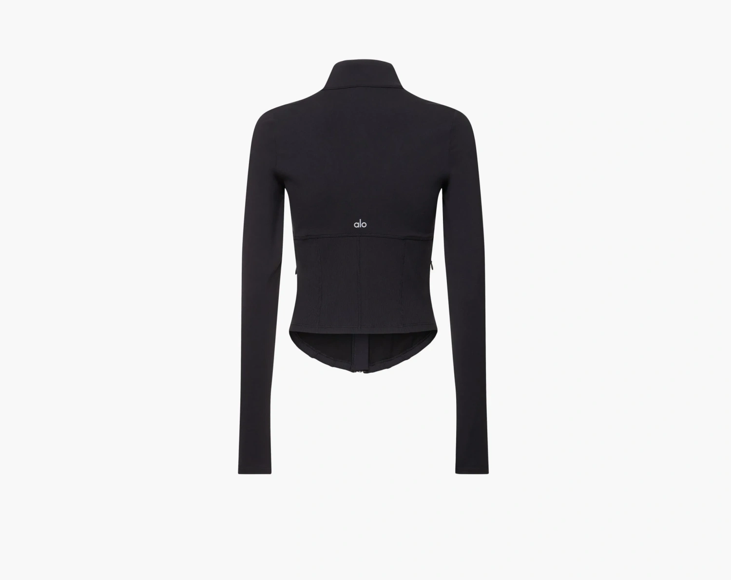 Alo Yoga Airbrush Corset Full Zip Jacket Black 